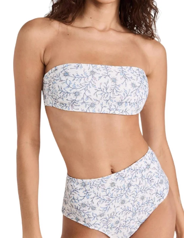 Arlo Bandeau Top In White Blossom