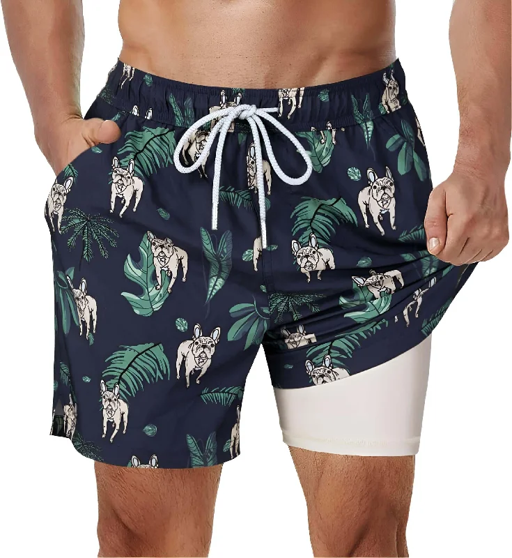 Men's Swimming Trunks with Compression Liner