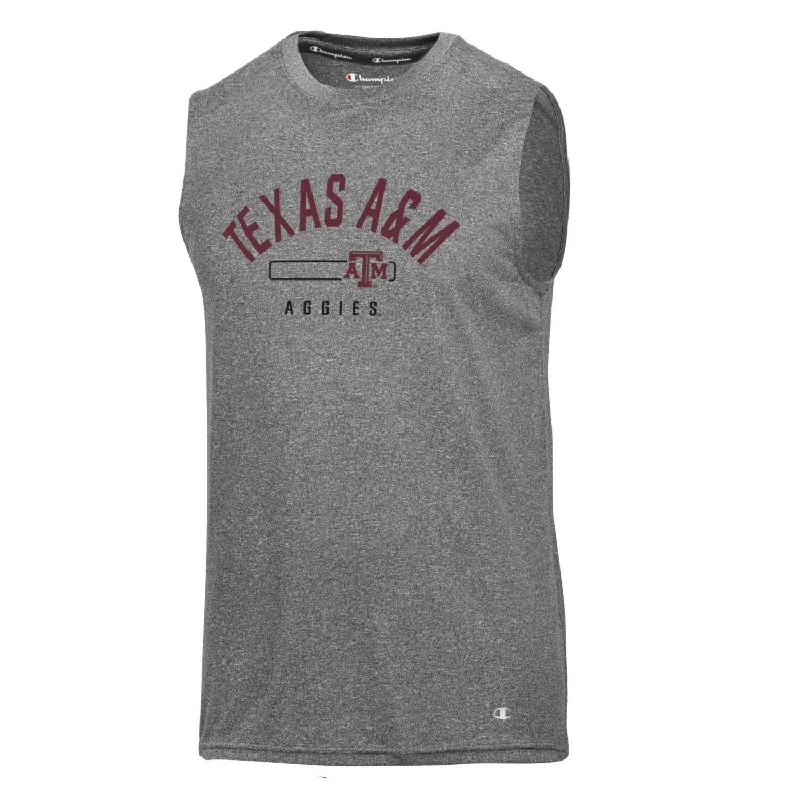 Men's Sleeveless Poly Heathered Tee