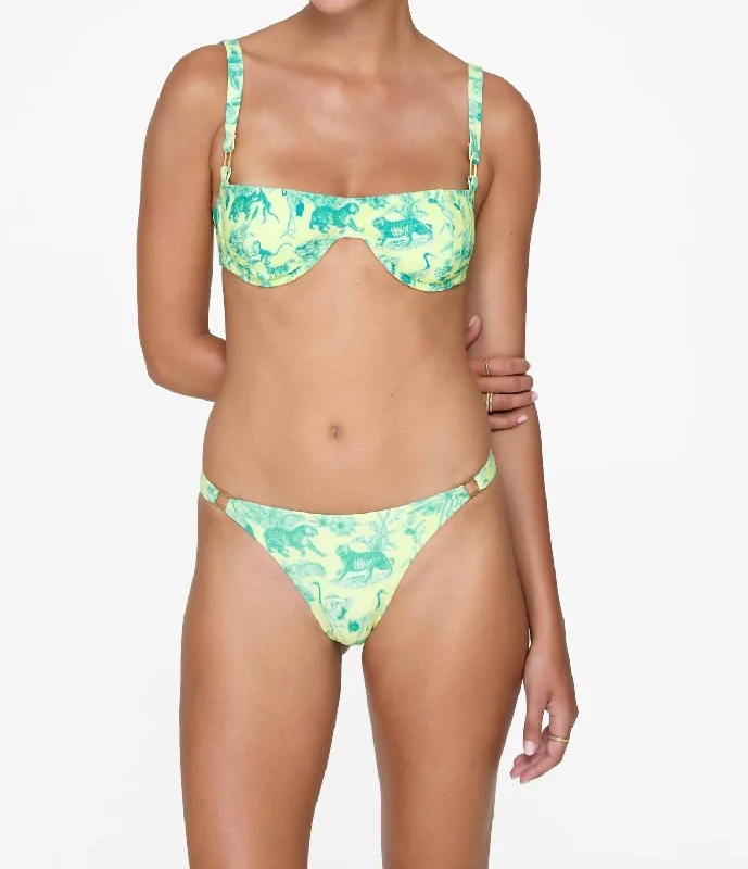 Uma Bikini Bottom In Leaf Toile