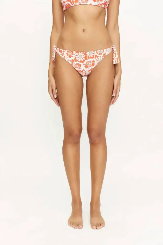 Floral Bikini Bottom In Beach Flower