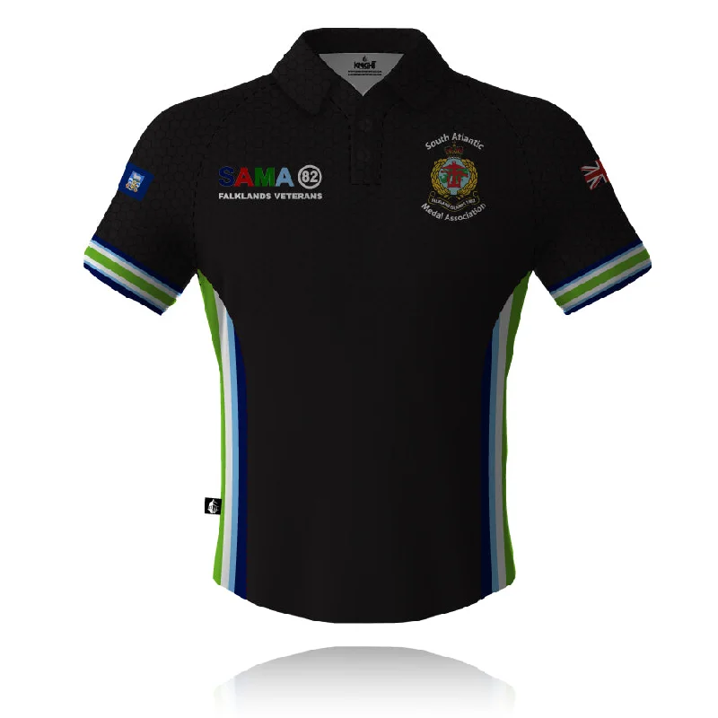 SAMA 82 Falklands Veterans - (Black) - Tech Polo