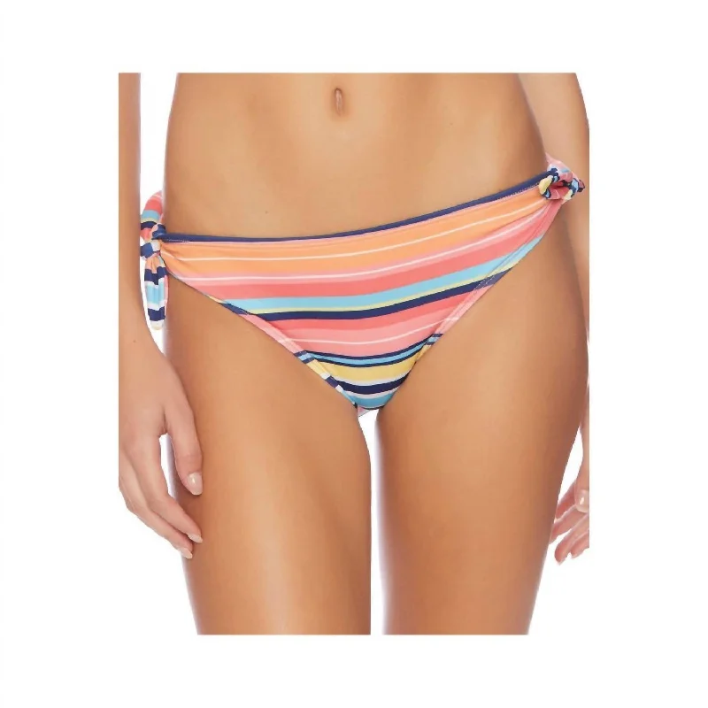 Fixed Tie Retro Bikini Bottom In Juicy Fruit Multi