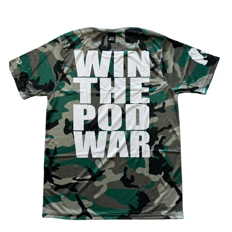 Pod Scavenger Tech Tee - Win the Pod War Woodland Camo