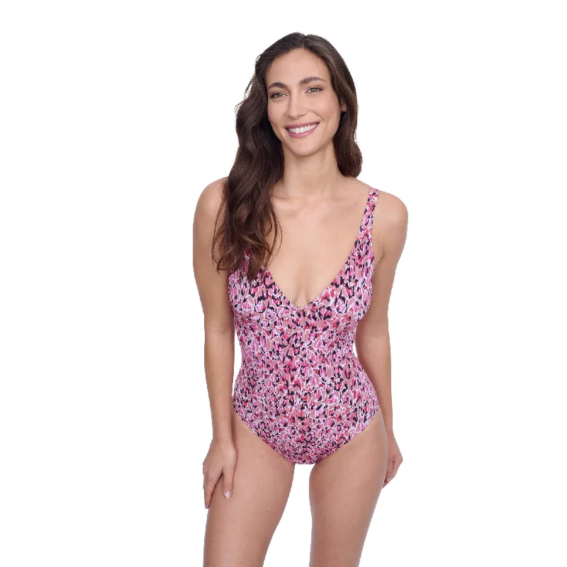 Pretty Wild V-Neck One Piece Swimsuit