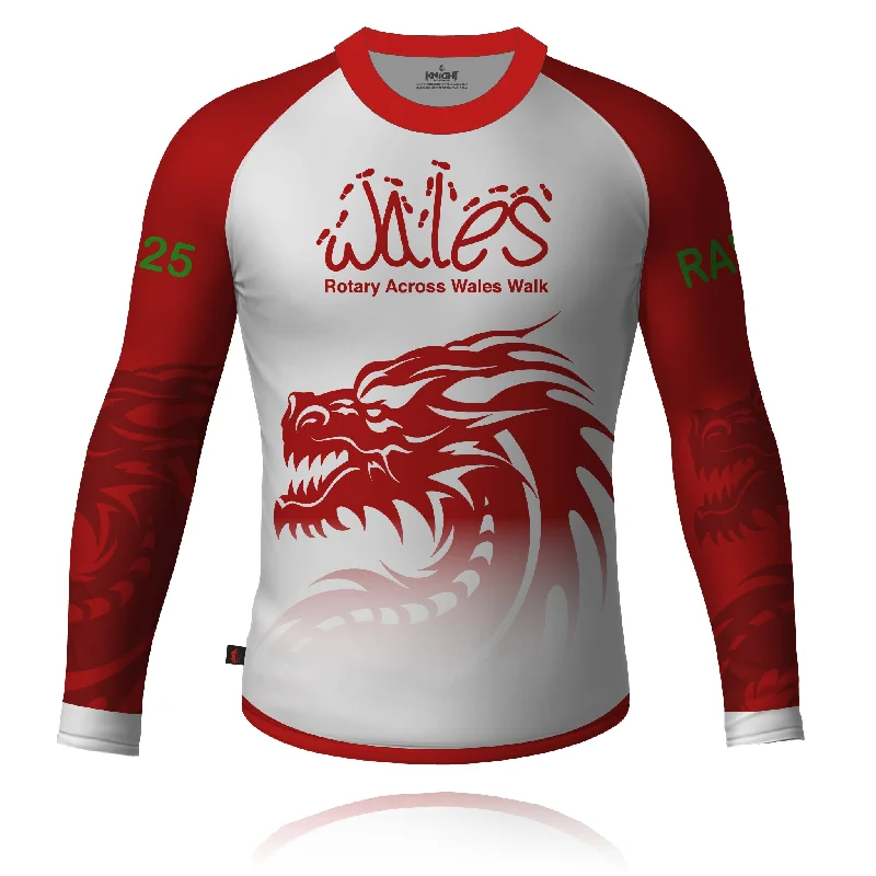 Rotary Across Wales Walk 2025 - V2  Long Sleeve Tech Tee