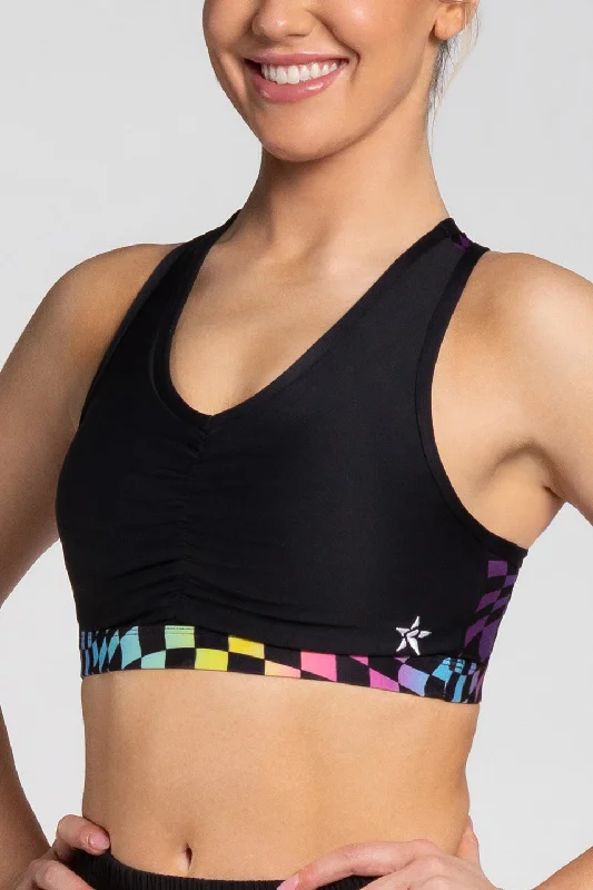 Asher Sports Bra in Rainbow Crush