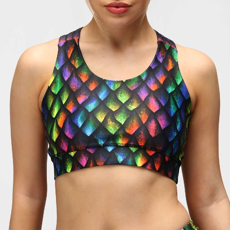 Dragon Scales Cross Back Bra