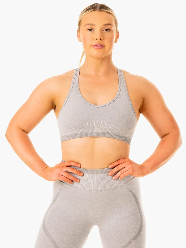 Excel Seamless Sports Bra - Grey Marl