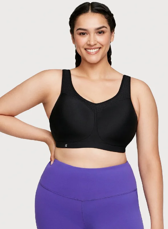 Glamorise: No Limits High Support Underwire Sports Bra Black