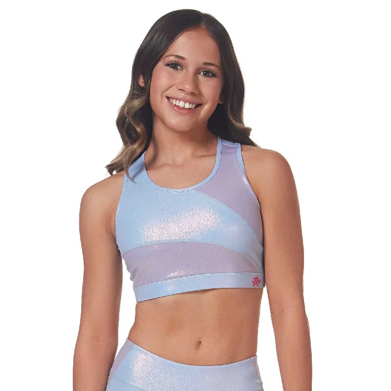 Level Up! Sports Bra - Iridescent Blue