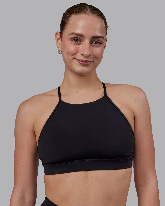 Lift High Neck Sports Bra - Black