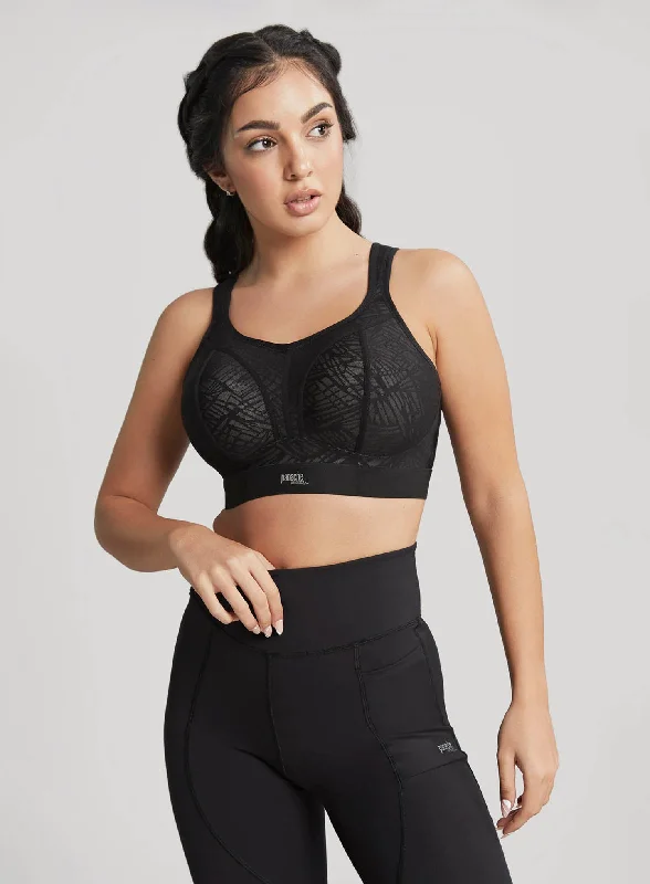 Panache Sport: Boundless Moulded Non Wired Sports Bra Black Latte