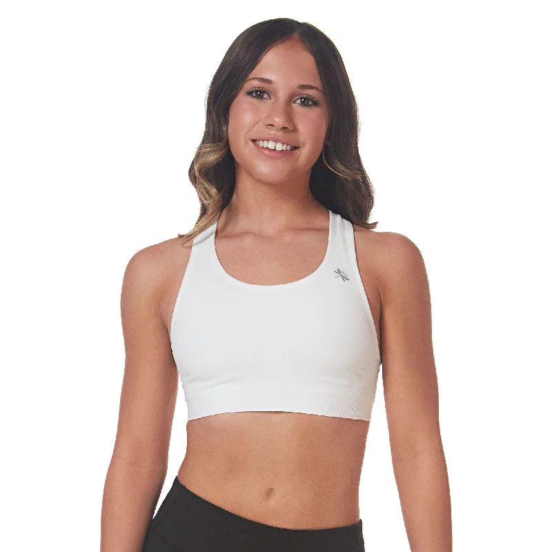 Racer Seamless Sports Bra - White