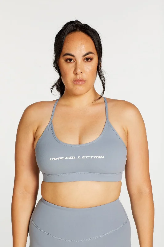 THIN RACER BRA DUSTY BLUE