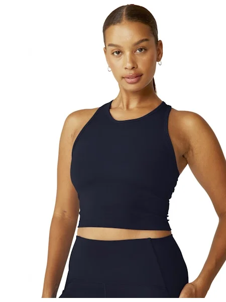 Beyond Yoga Powerbeyond Strive Cropped Tank - After Dark Navy