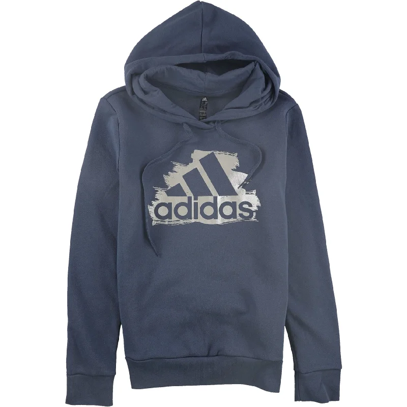 Adidas Womens Logo Hoodie Sweatshirt, Blue, X-Small