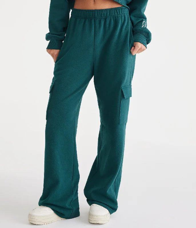 Aeropostale Low-Rise Cargo Wide Leg Sweatpants