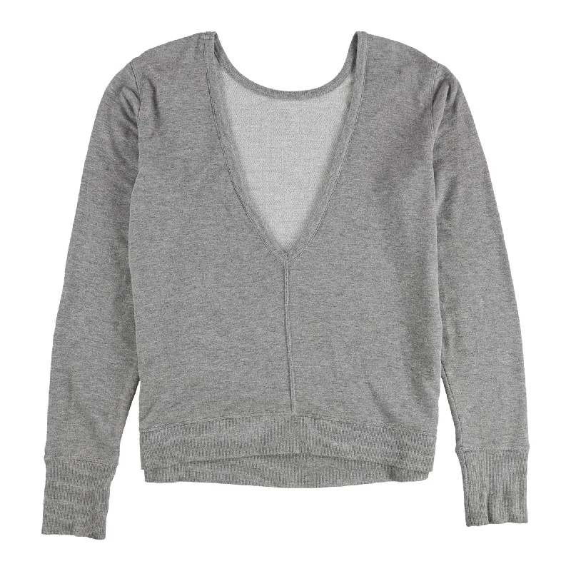 DKNY Womens V-Back Sweatshirt, Grey, Small