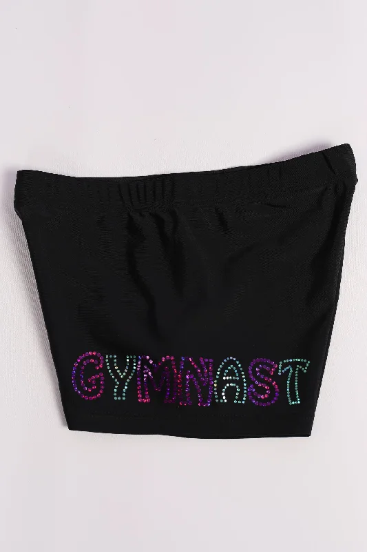 Dual tone Gymnast Sequin Black Shorts