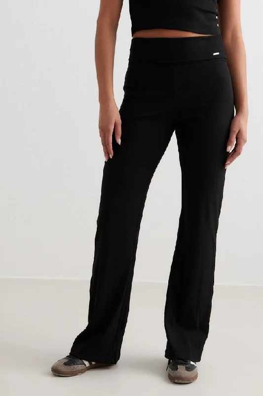 Ease Ribbed Pants | Black