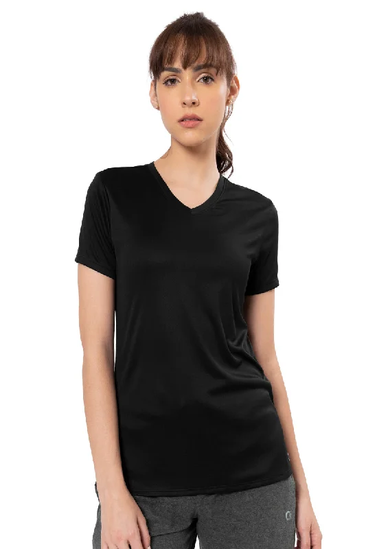 Energize Short Sleeve V-Neck Active T-Shirt - Jet Black