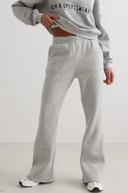 Flare Sweatpants| Light Grey Melange