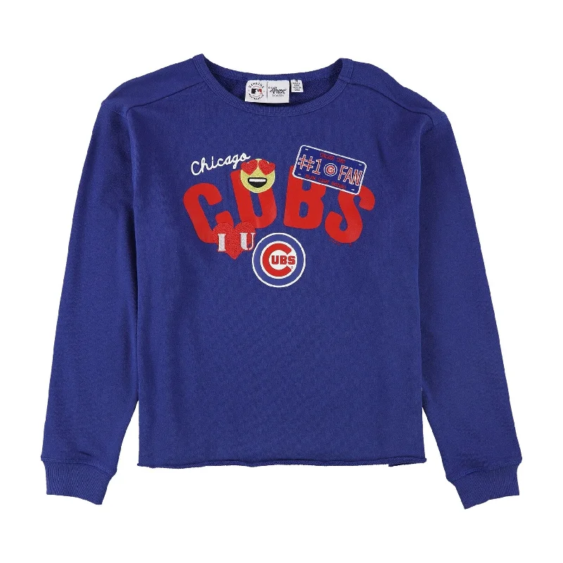 G-III Sports Womens Chicago Cubs Sweatshirt, Blue, Medium