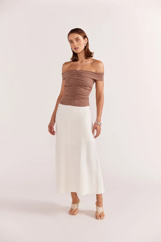 Haze Midi Skirt | White