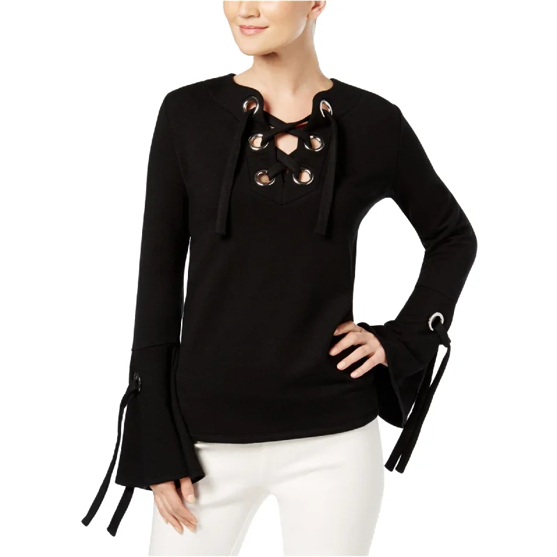 I-N-C Womens Lace-Up Sweatshirt