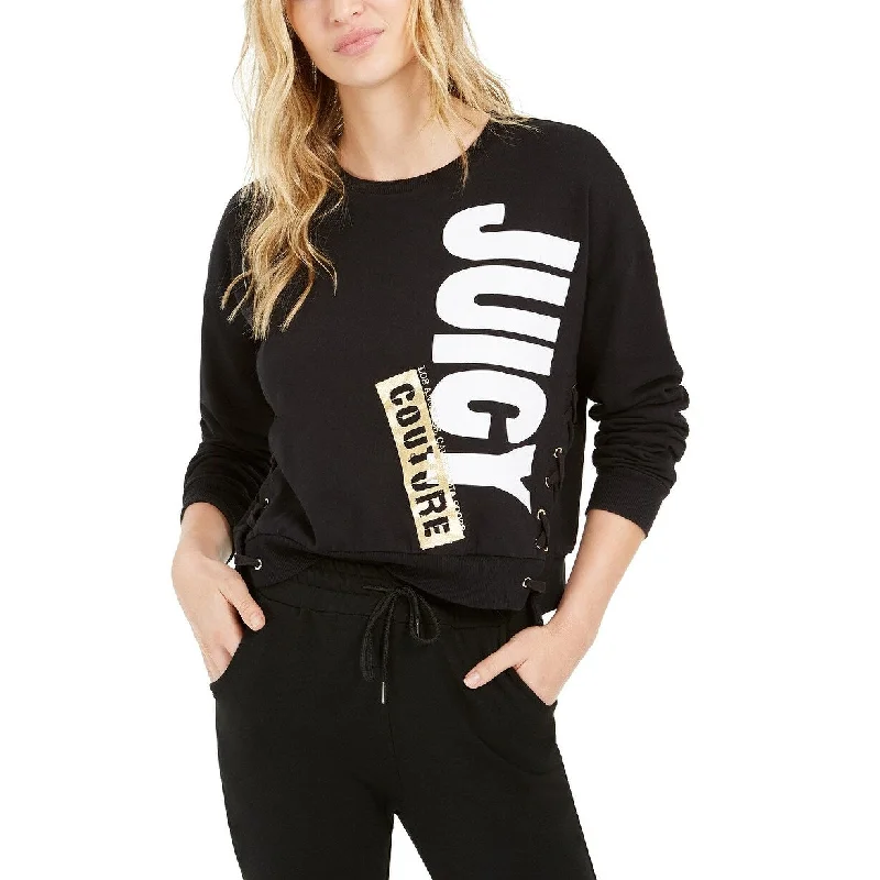 Juicy Couture Women's Bold Logo Sweatshirt Black Size Medium