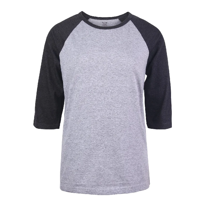 COTTONBELL LADIES BASEBALL TEE (LBT001C_LT.H/C.GR)