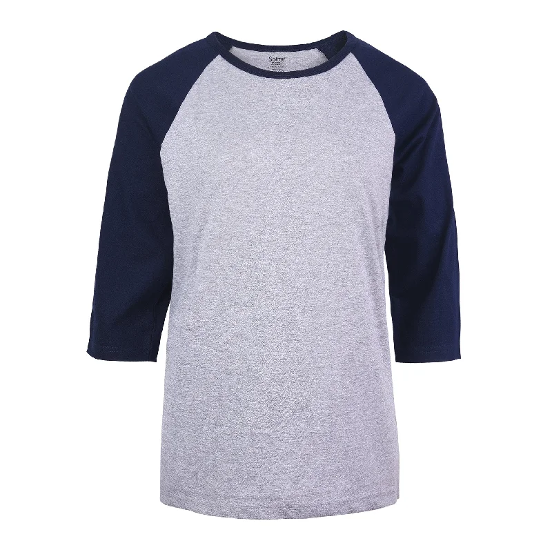 COTTONBELL LADIES BASEBALL TEE (LBT001C_LT.H/NV)