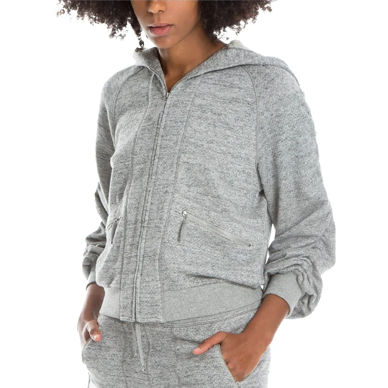 Max Studio London Womens Heathered Hoodie Sweatshirt