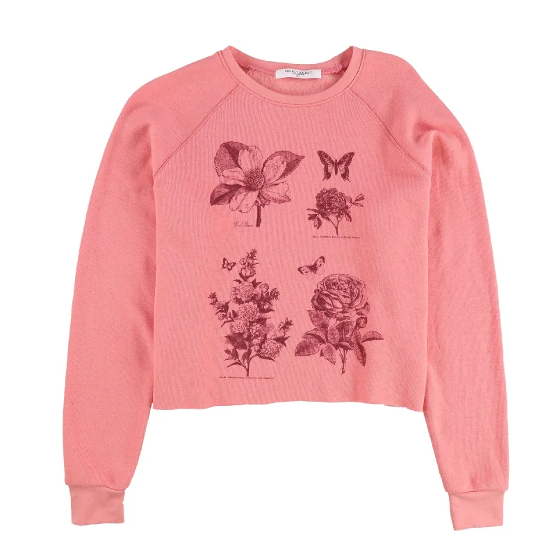 Project Social T Womens Les Fleurs Sweatshirt, Pink, Small