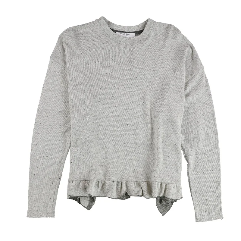 Project Social T Womens Ruffle Sweatshirt, Grey, Small