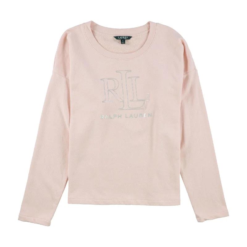 Ralph Lauren Womens Logo Sweatshirt, Pink, X-Large