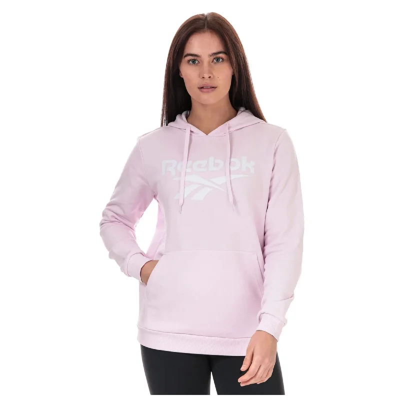 Reebok Womens Classics Vector Hoodie Sweatshirt, Pink, Small