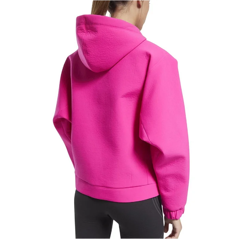 Reebok Womens EdgeWorks Hoodie Sweatshirt, Pink, Small