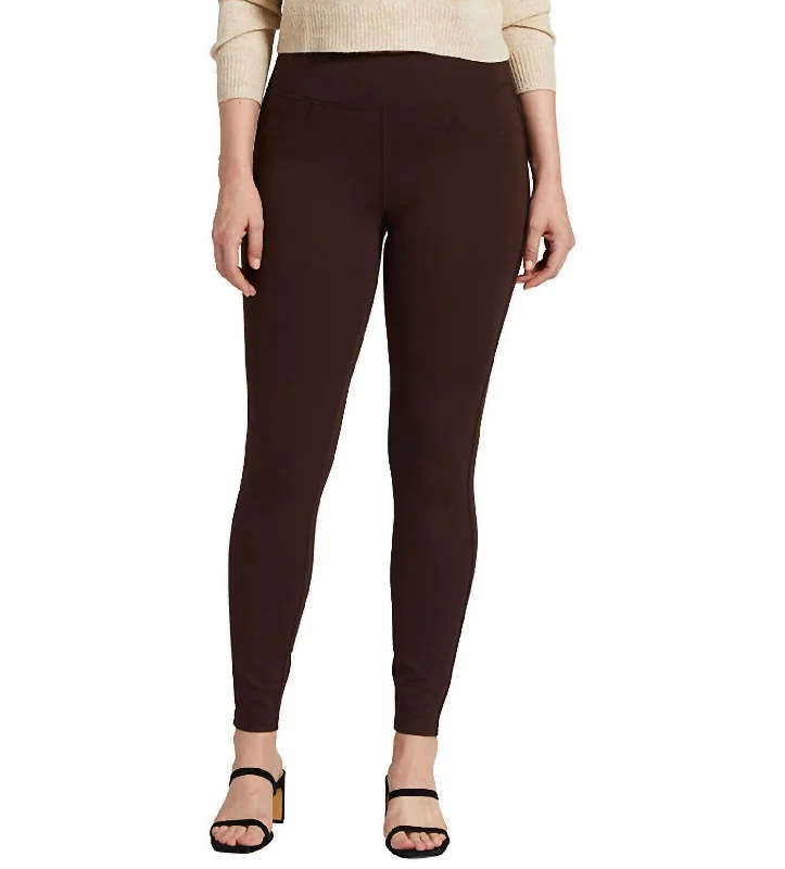 Ricki Mid Rise Legging In Brown