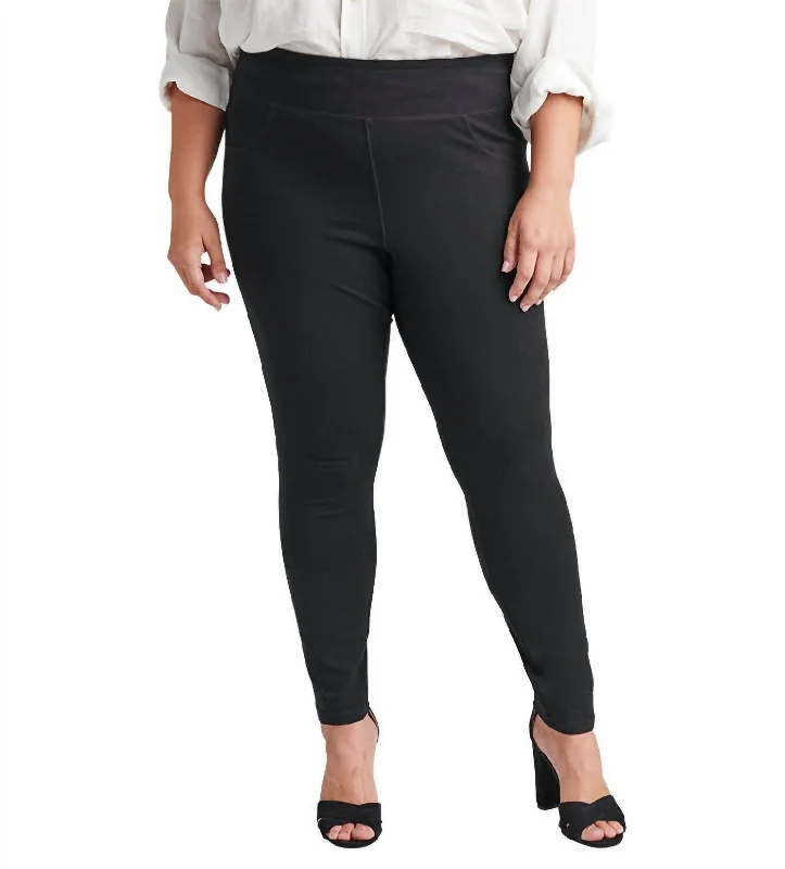 Ricki Mid Rise Legging - Plus In Black