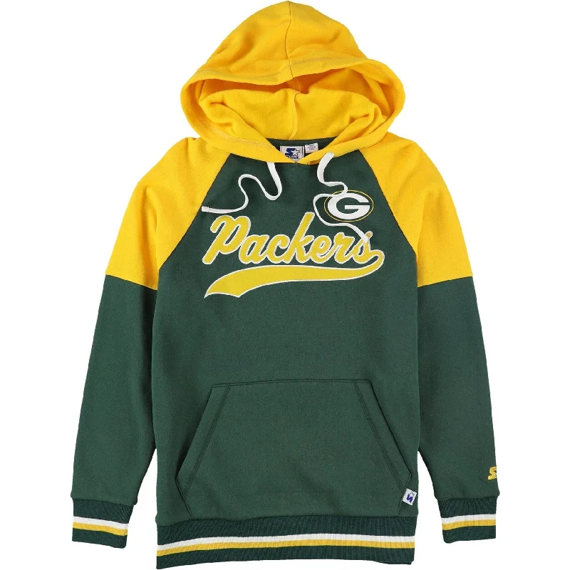 STARTER Womens Green Bay Packers Hoodie Sweatshirt, Green, Medium