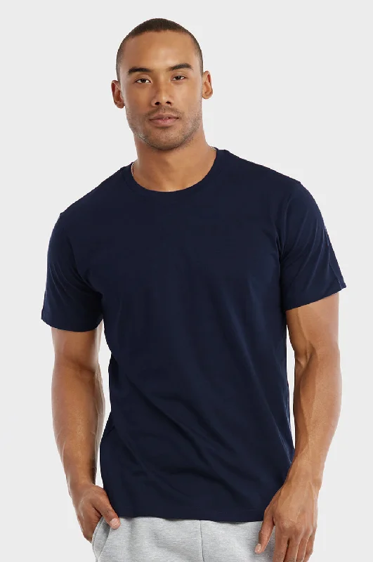 COTTONBELL MEN'S CREW NECK T-SHIRT (TR500C_NAVY)