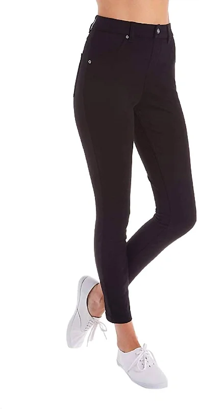 Women's Ultra Soft High Waist Curvy Denim Leggings In Black