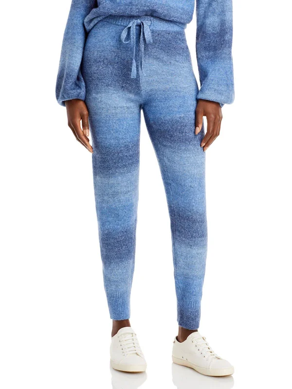 Womens Wool Blend Space Dye Jogger Pants